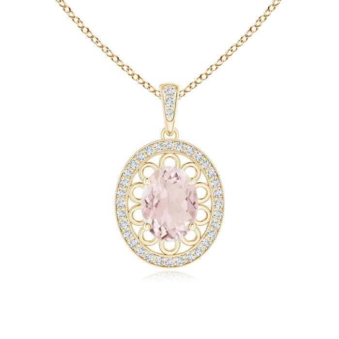 A - Morganite / 1.28 CT / 14 KT Yellow Gold