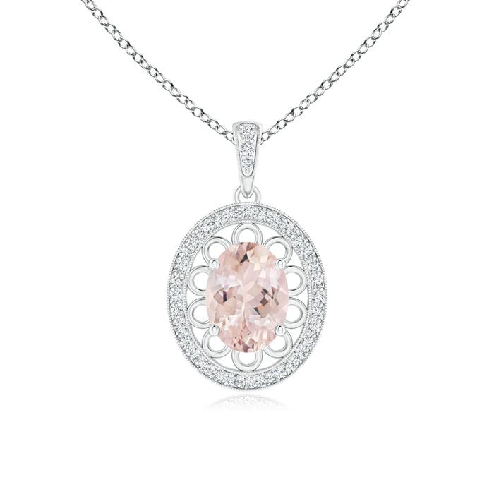 AA - Morganite / 1.28 CT / 14 KT White Gold