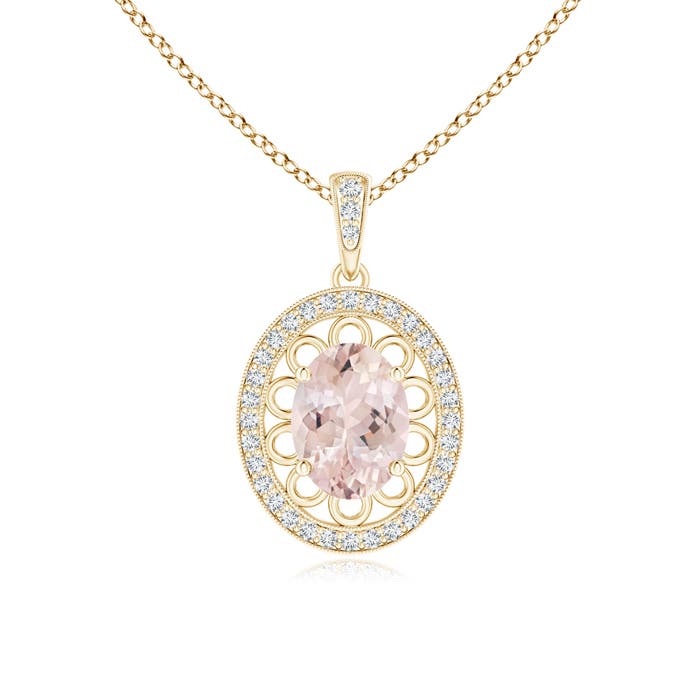 AA - Morganite / 1.28 CT / 14 KT Yellow Gold