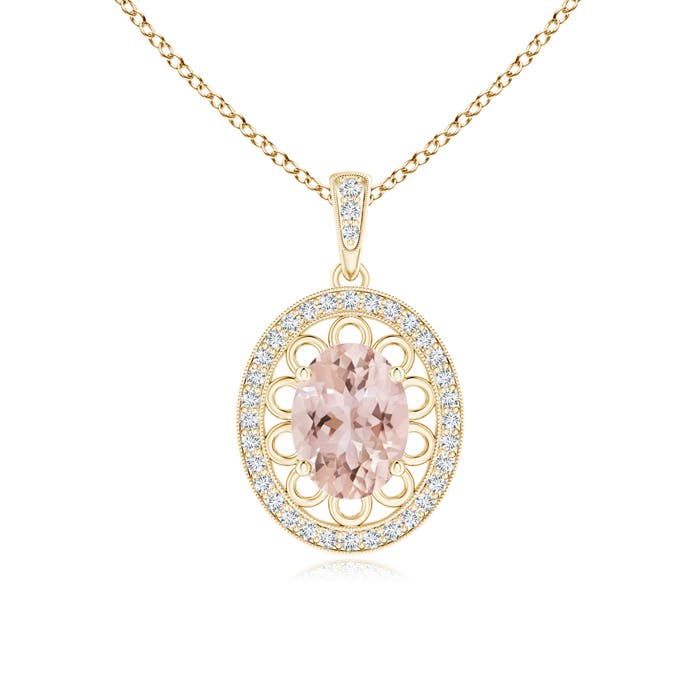 AAA - Morganite / 1.28 CT / 14 KT Yellow Gold