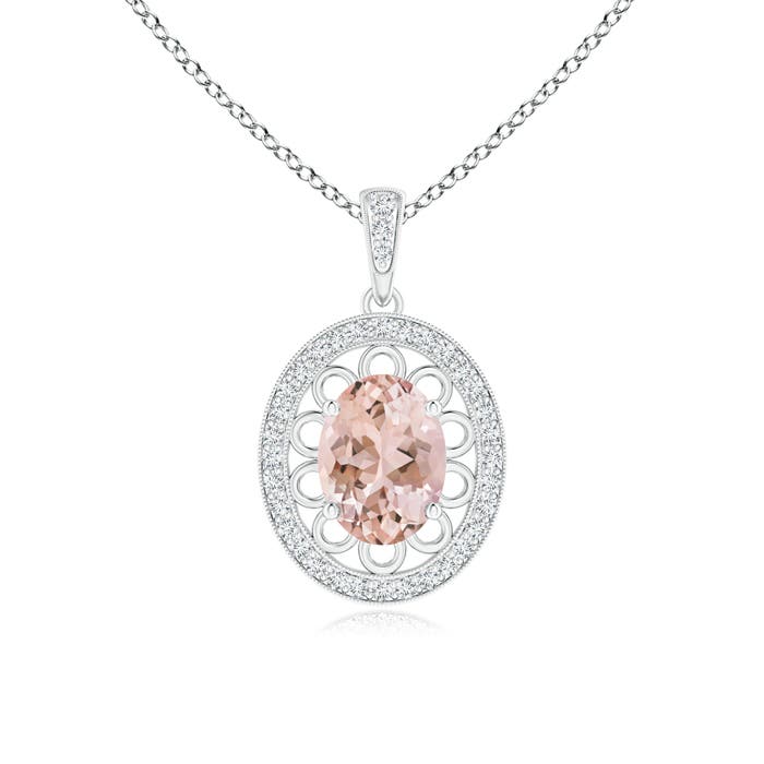 AAAA - Morganite / 1.28 CT / 14 KT White Gold