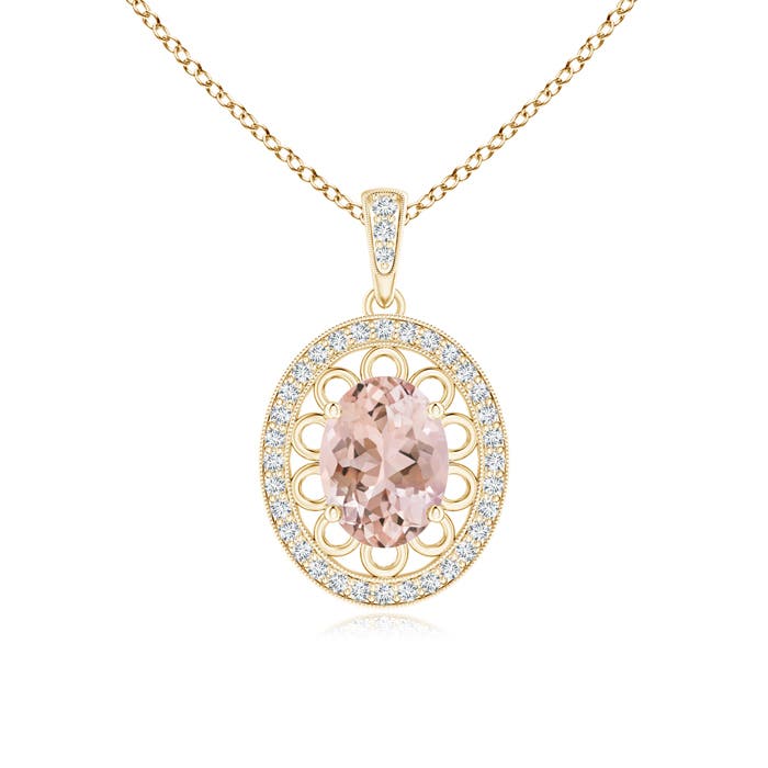 AAAA - Morganite / 1.28 CT / 14 KT Yellow Gold