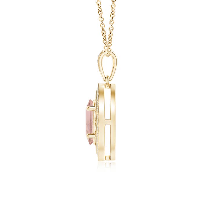 AAAA - Morganite / 1.28 CT / 14 KT Yellow Gold