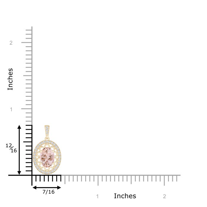 AAAA - Morganite / 1.28 CT / 14 KT Yellow Gold