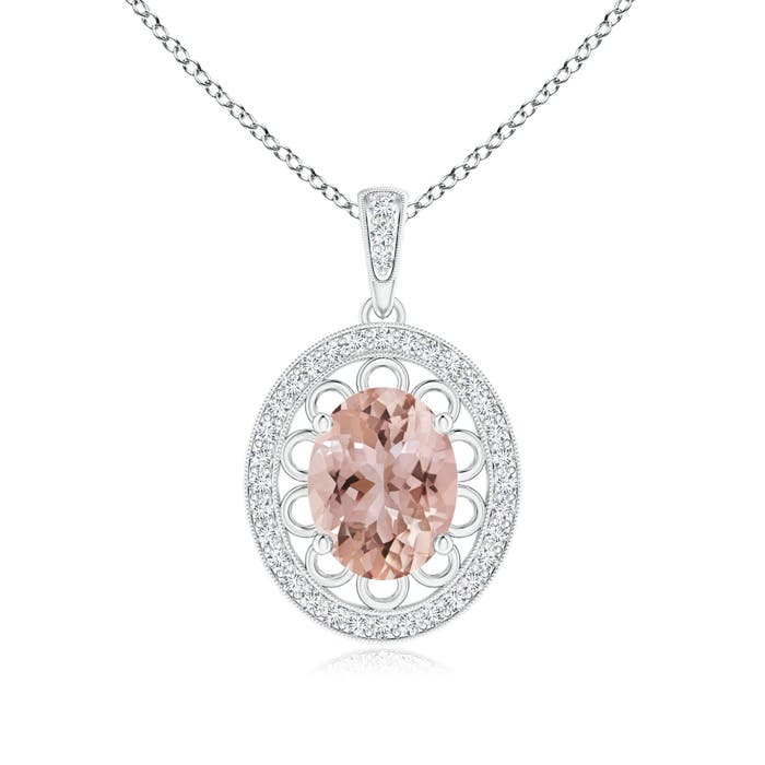 AAA - Morganite / 1.87 CT / 14 KT White Gold