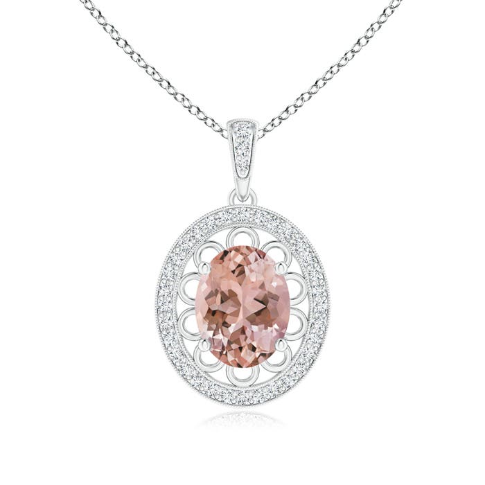 AAAA - Morganite / 1.87 CT / 14 KT White Gold