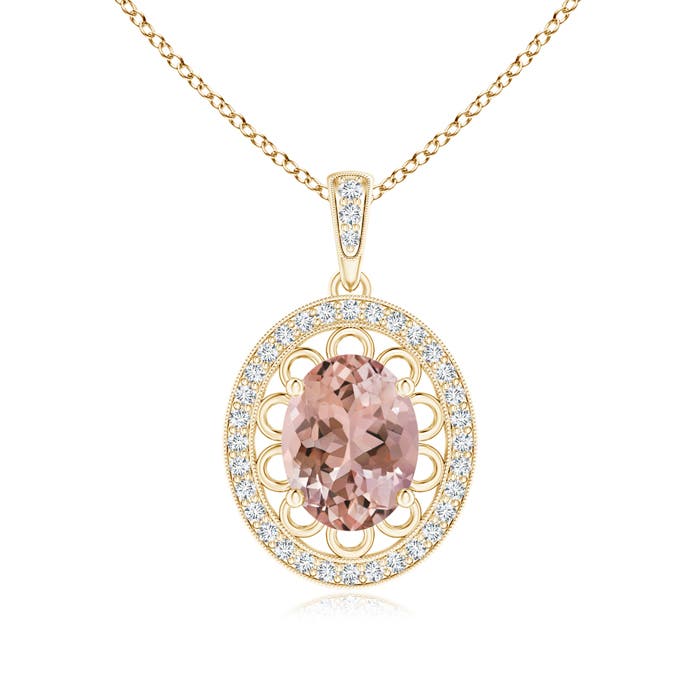 AAAA - Morganite / 1.87 CT / 14 KT Yellow Gold