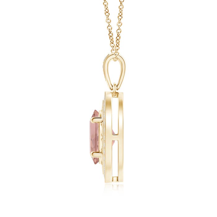 AAAA - Morganite / 1.87 CT / 14 KT Yellow Gold