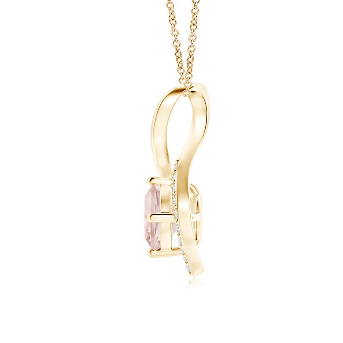 AA - Morganite / 0.5 CT / 14 KT Yellow Gold