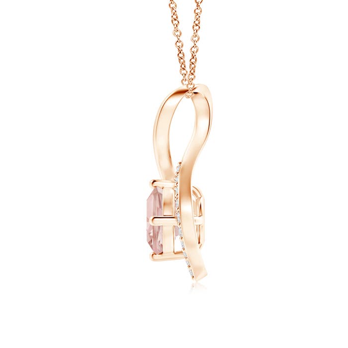 AAAA - Morganite / 0.5 CT / 14 KT Rose Gold