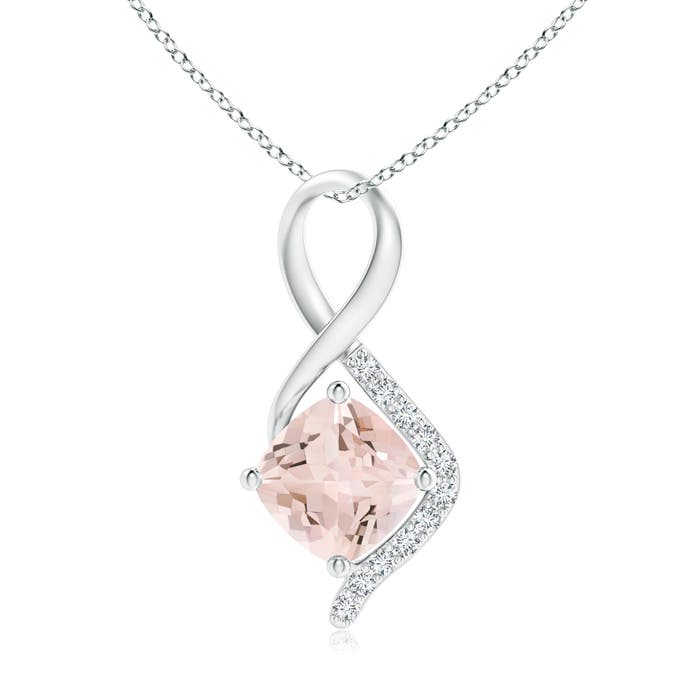 AA - Morganite / 0.82 CT / 14 KT White Gold