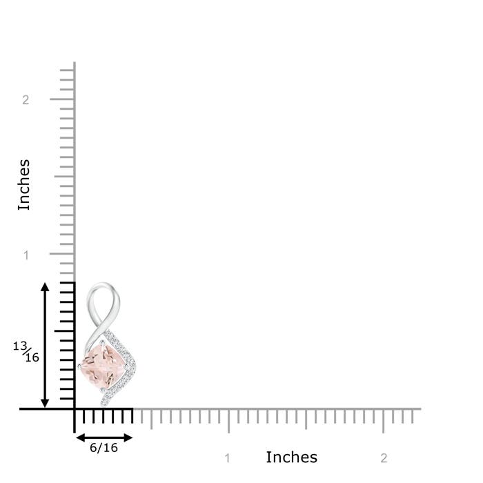 AA - Morganite / 0.82 CT / 14 KT White Gold