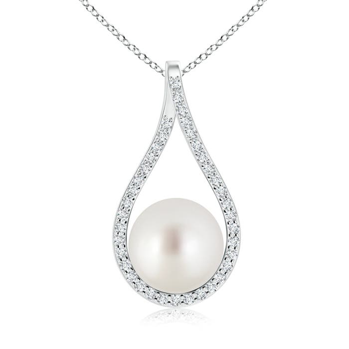 AAA - South Sea Cultured Pearl / 7.5 CT / 14 KT White Gold