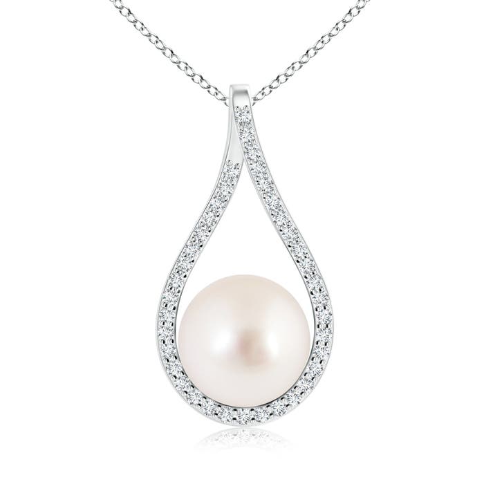 AAAA - South Sea Cultured Pearl / 7.5 CT / 14 KT White Gold