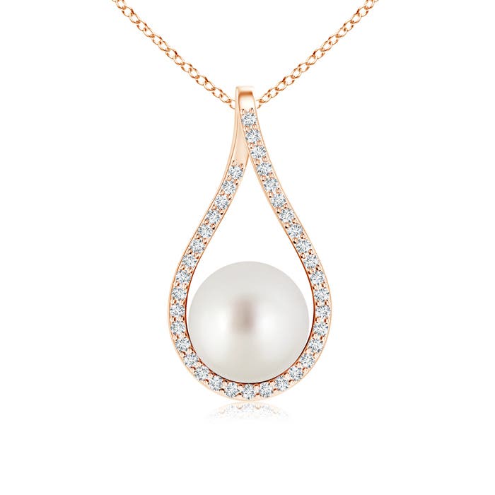 AAA - South Sea Cultured Pearl / 5.47 CT / 14 KT Rose Gold