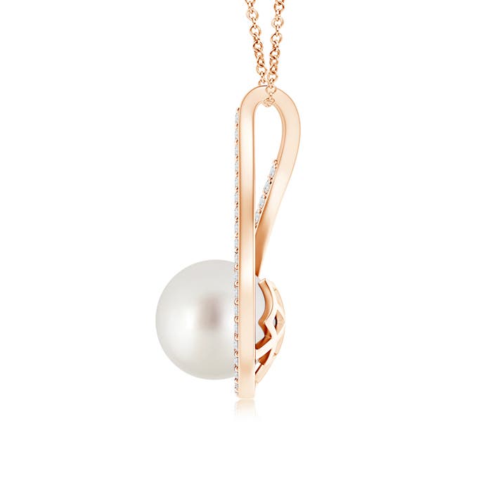 AAA - South Sea Cultured Pearl / 5.47 CT / 14 KT Rose Gold