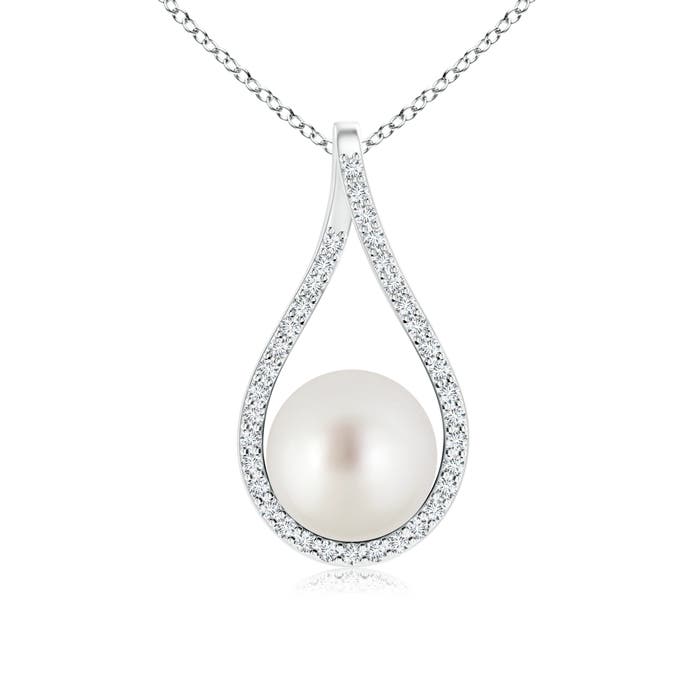 AAA - South Sea Cultured Pearl / 5.47 CT / 14 KT White Gold