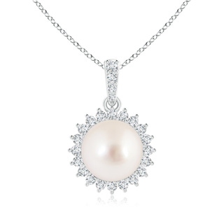 10mm AAAA Vintage Inspired South Sea Cultured Pearl Pendant in White Gold