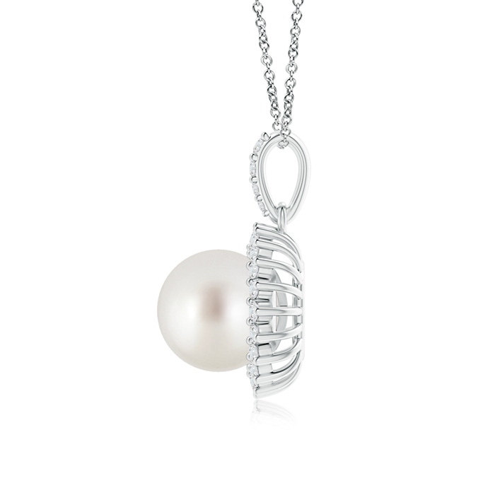 9mm AAA Vintage Inspired South Sea Cultured Pearl Pendant in White Gold product image