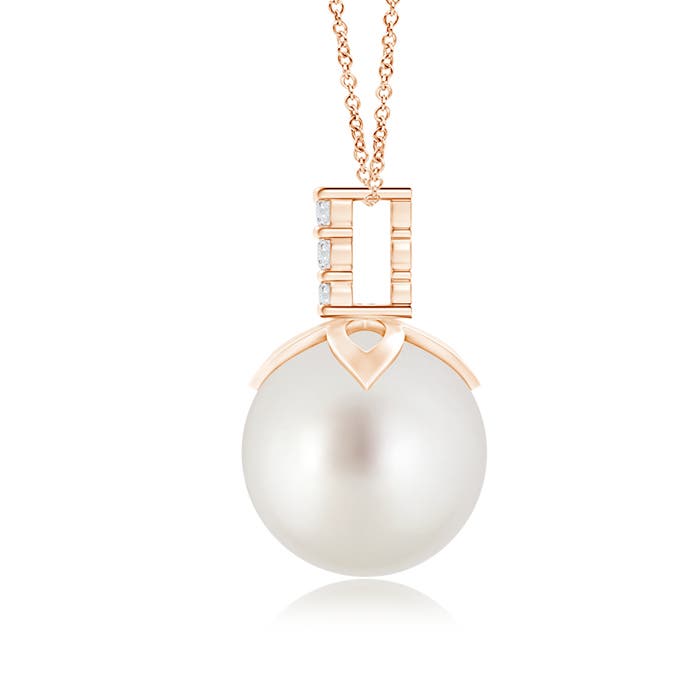 AAA - South Sea Cultured Pearl / 7.31 CT / 14 KT Rose Gold