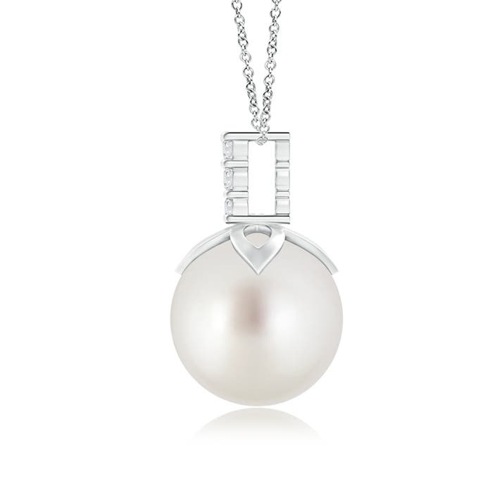 AAA - South Sea Cultured Pearl / 7.31 CT / 14 KT White Gold