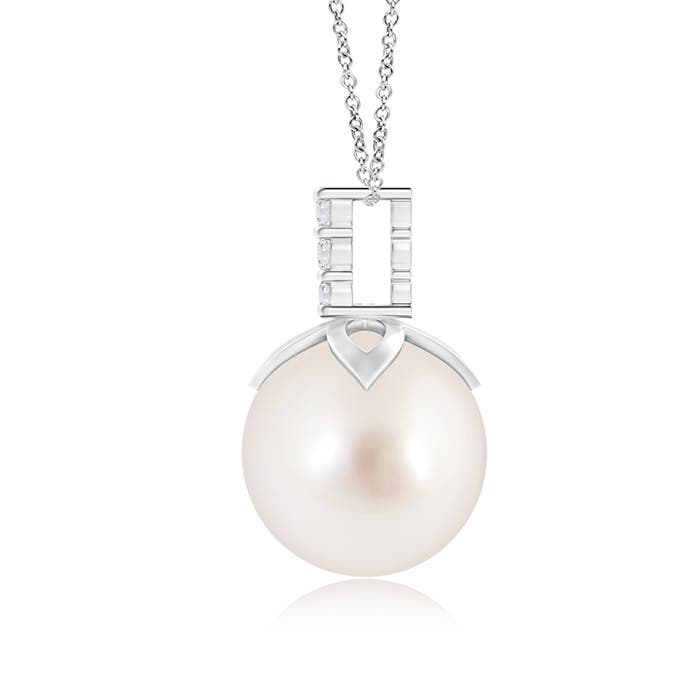 AAAA - South Sea Cultured Pearl / 7.31 CT / 14 KT White Gold