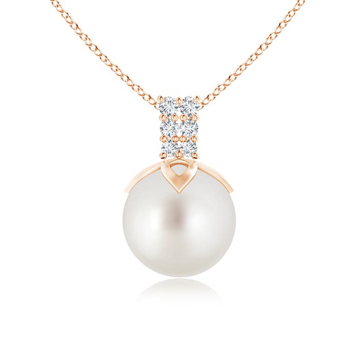 AAA - South Sea Cultured Pearl / 5.34 CT / 14 KT Rose Gold