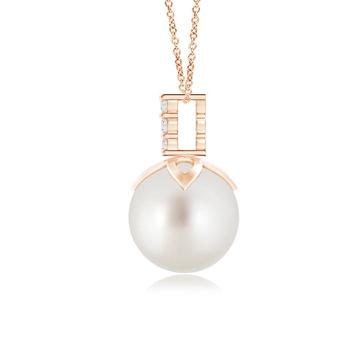 AAA - South Sea Cultured Pearl / 5.34 CT / 14 KT Rose Gold