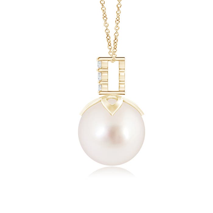 AAAA - South Sea Cultured Pearl / 5.34 CT / 14 KT Yellow Gold