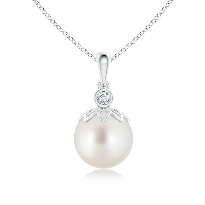 AAA - South Sea Cultured Pearl / 7.24 CT / 14 KT White Gold