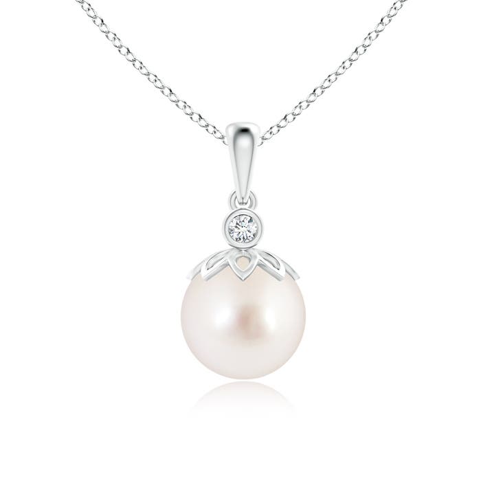 AAAA - South Sea Cultured Pearl / 5.29 CT / 14 KT White Gold