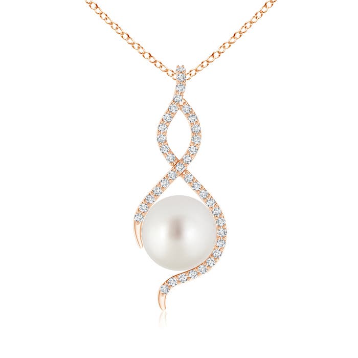 AAA - South Sea Cultured Pearl / 5.48 CT / 14 KT Rose Gold