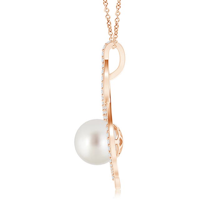 AAA - South Sea Cultured Pearl / 5.48 CT / 14 KT Rose Gold