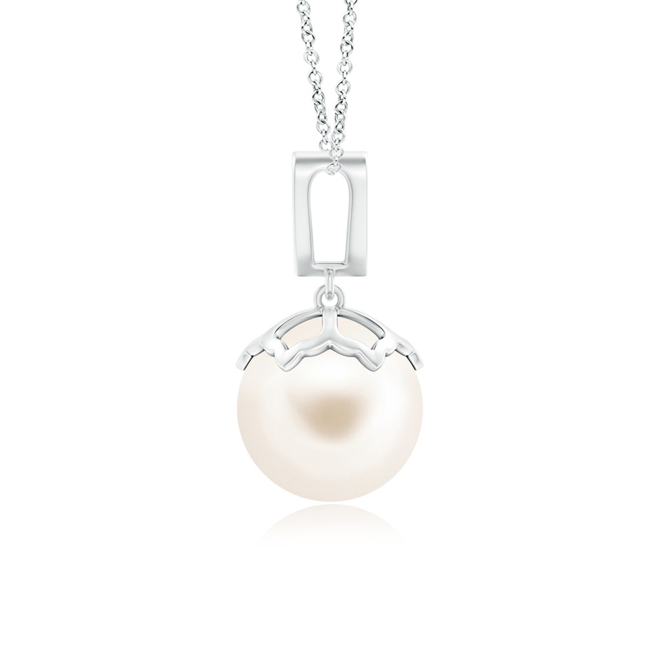 10mm AAA Freshwater Pearl Pendant with Inverted Pear Bale in S999 Silver product image