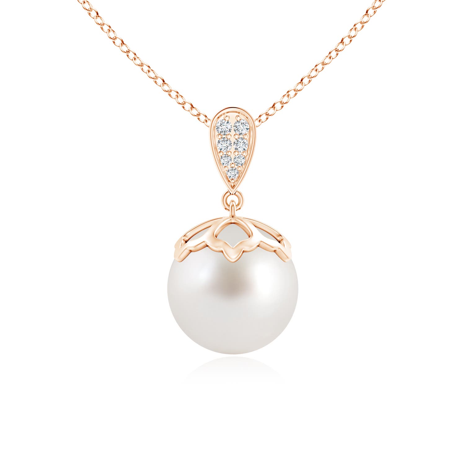 AAA - South Sea Cultured Pearl / 7.24 CT / 14 KT Rose Gold