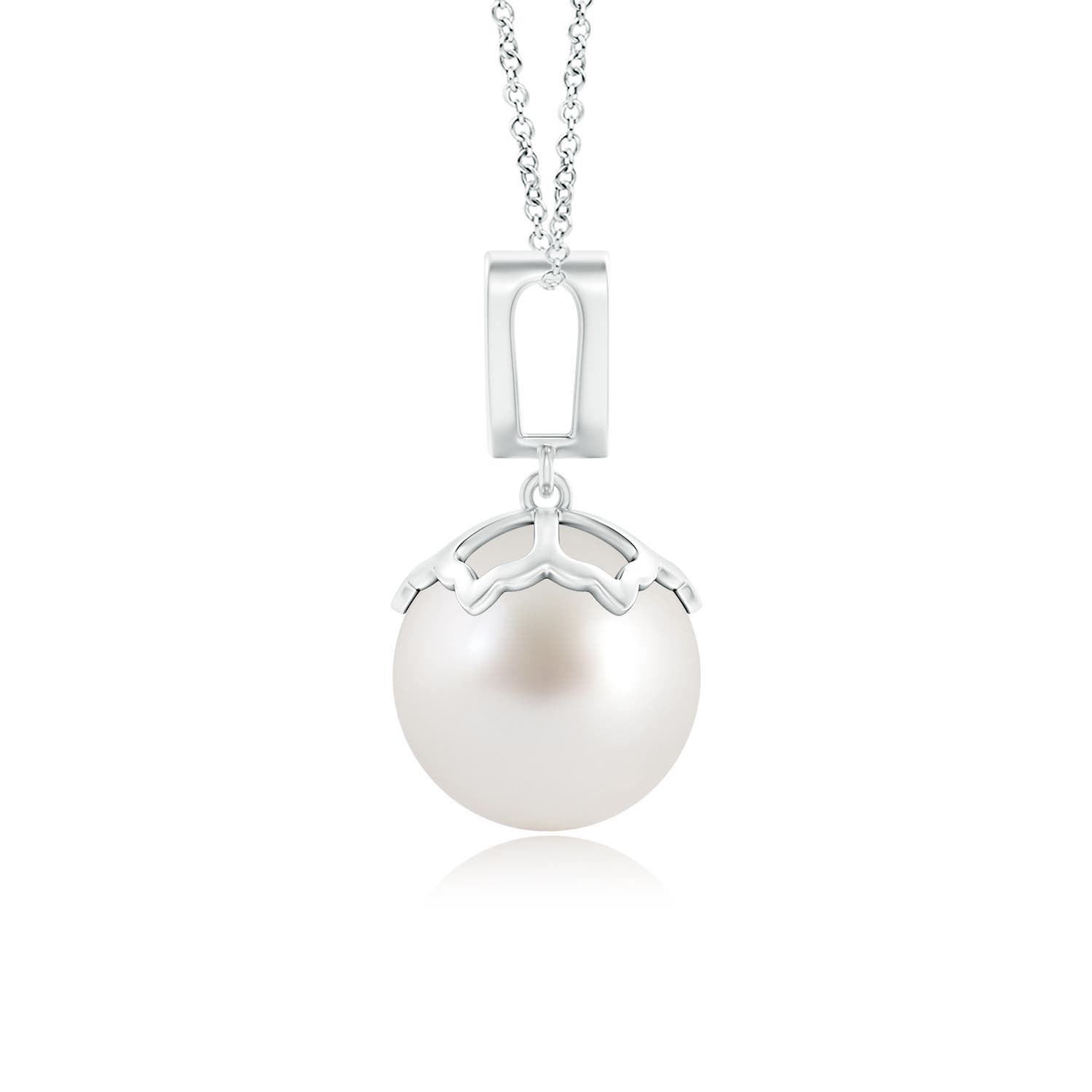 AAA - South Sea Cultured Pearl / 7.24 CT / 14 KT White Gold