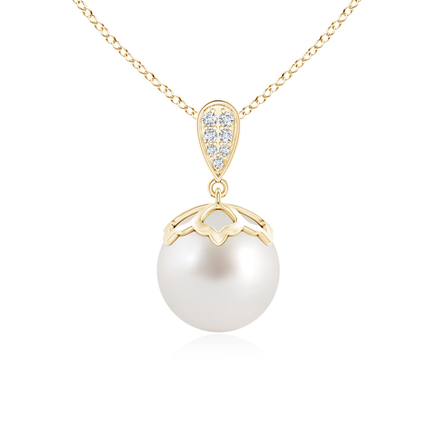 AAA - South Sea Cultured Pearl / 7.24 CT / 14 KT Yellow Gold