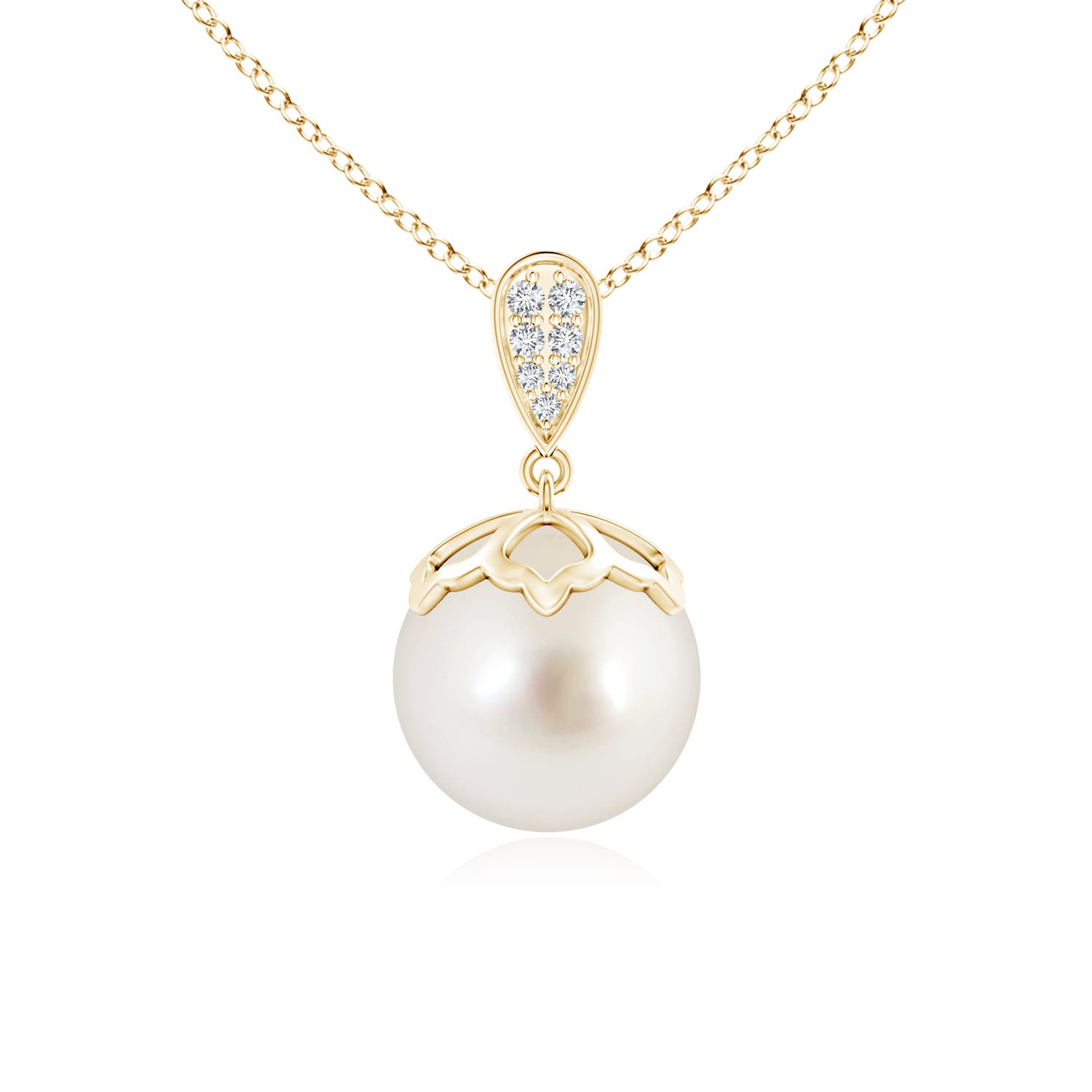 AAAA - South Sea Cultured Pearl / 7.24 CT / 14 KT Yellow Gold