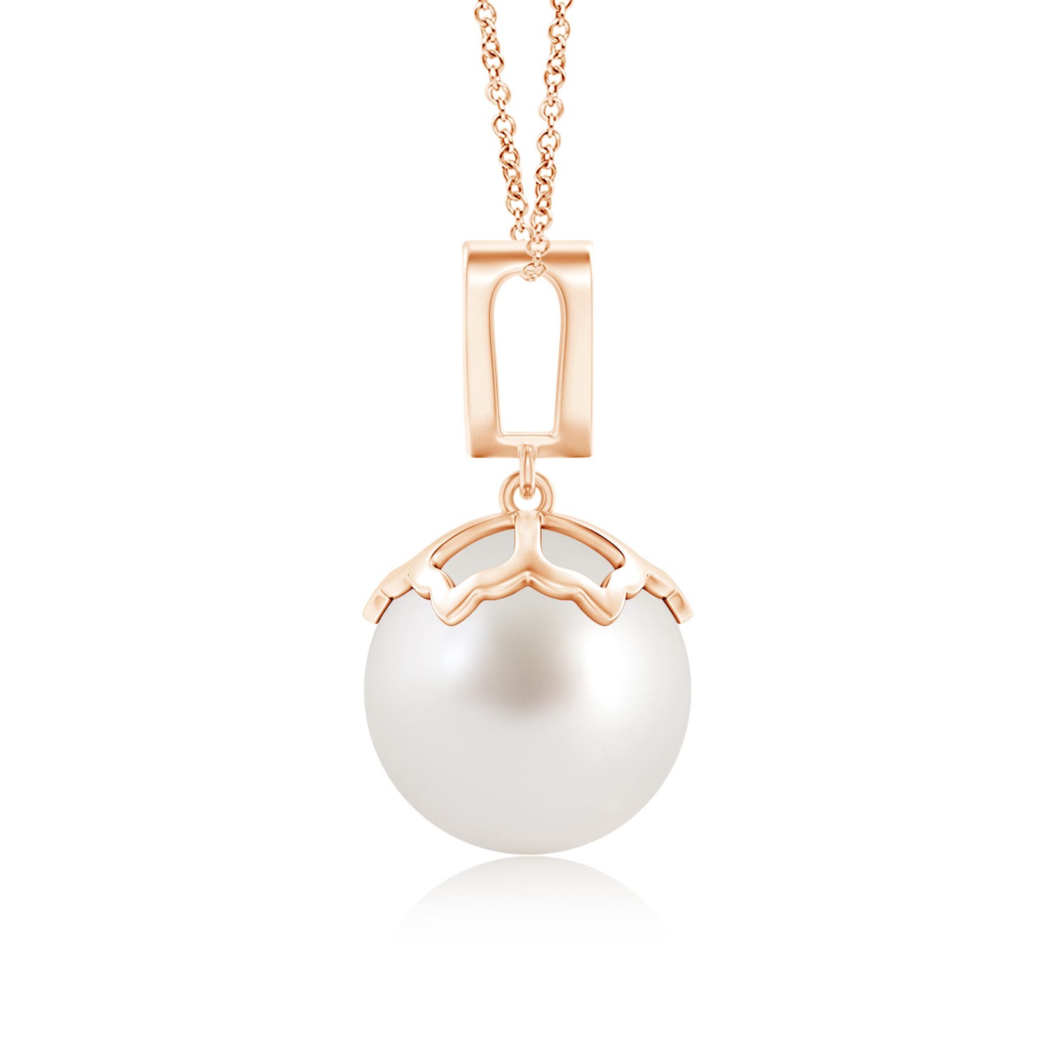 AAA - South Sea Cultured Pearl / 9.65 CT / 14 KT Rose Gold