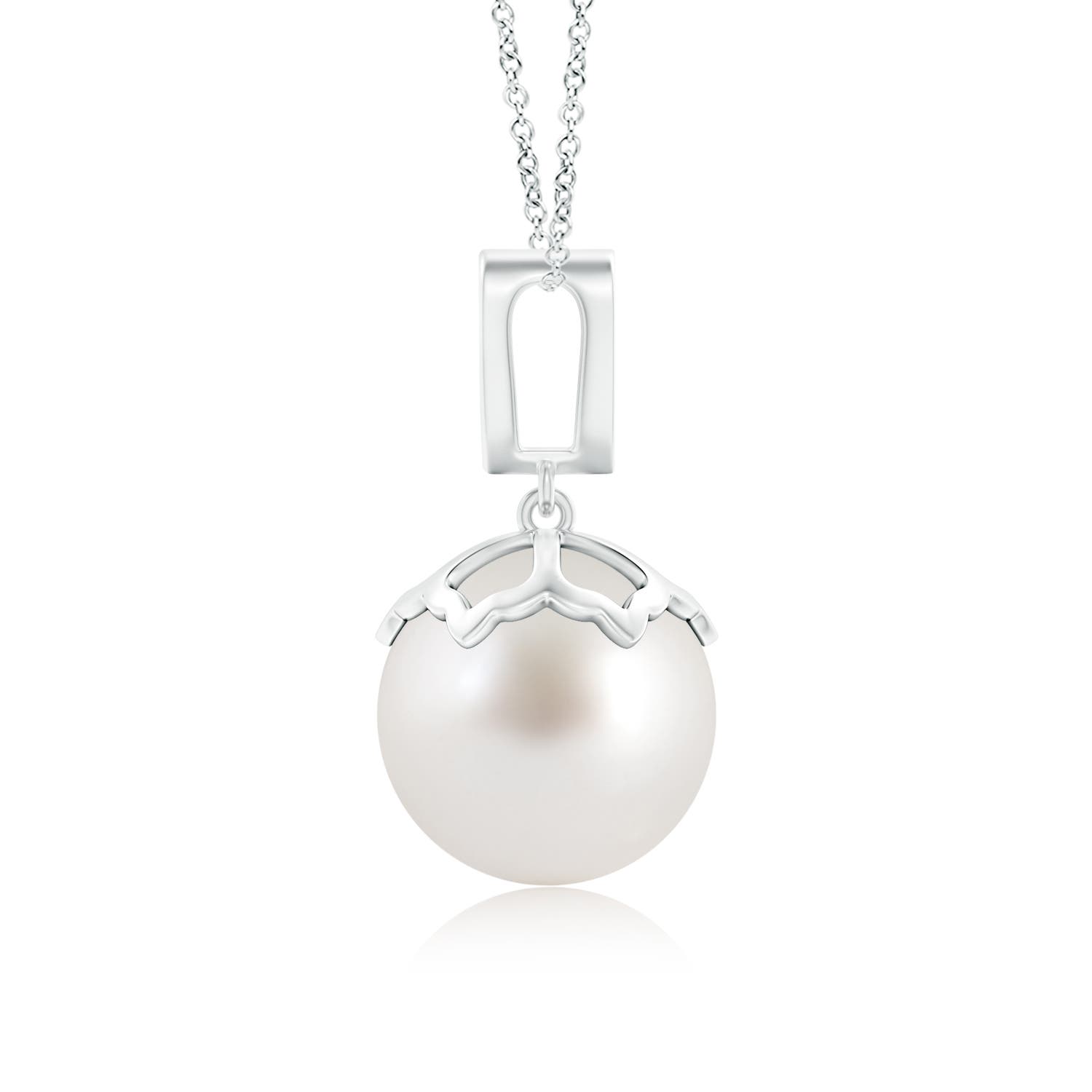 AAA - South Sea Cultured Pearl / 9.65 CT / 14 KT White Gold