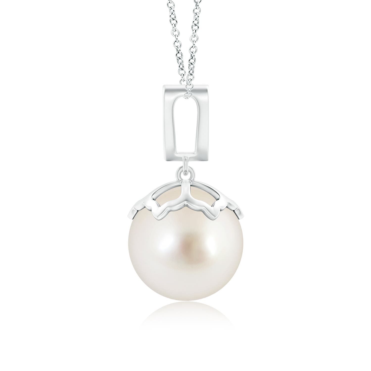 AAAA - South Sea Cultured Pearl / 9.65 CT / 14 KT White Gold