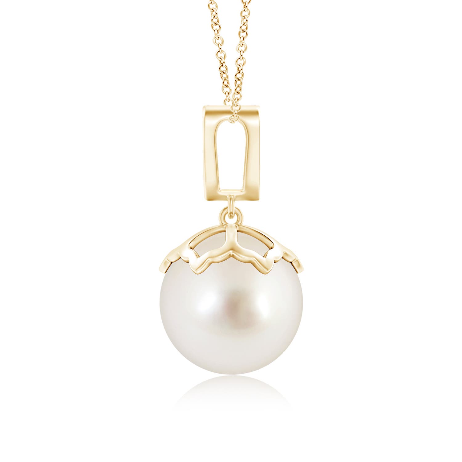 AAAA - South Sea Cultured Pearl / 9.65 CT / 14 KT Yellow Gold