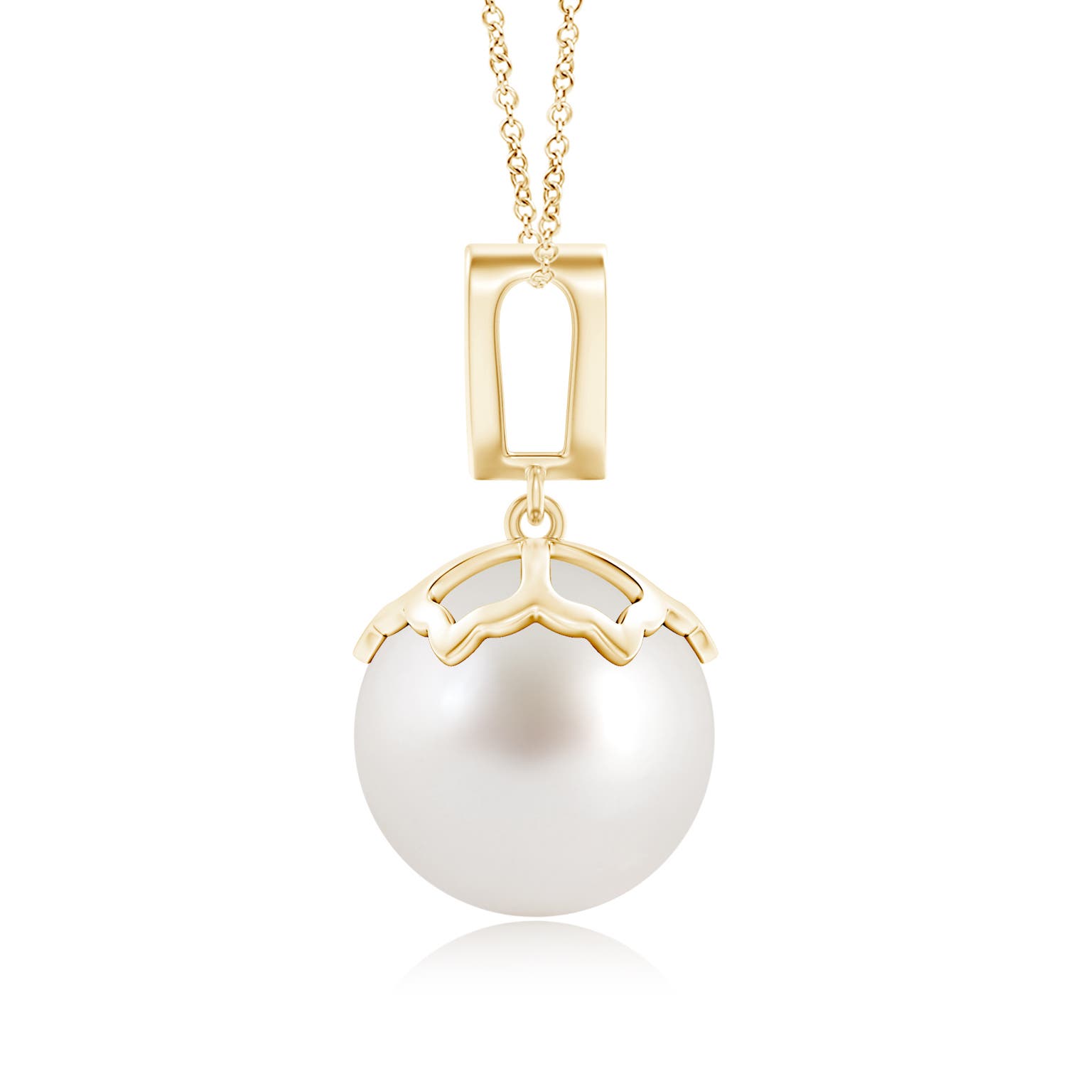 AAA - South Sea Cultured Pearl / 12.56 CT / 14 KT Yellow Gold