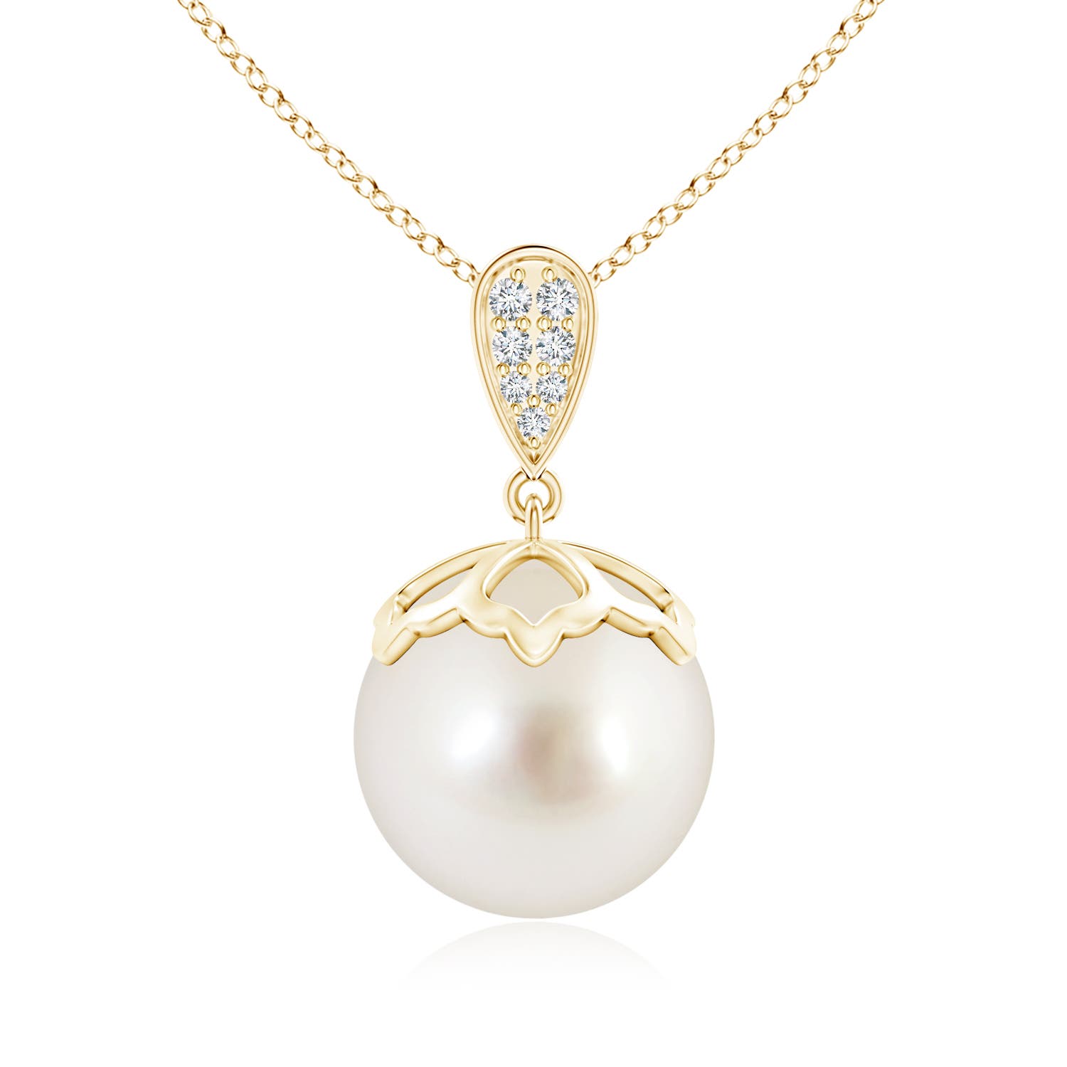 AAAA - South Sea Cultured Pearl / 12.56 CT / 14 KT Yellow Gold