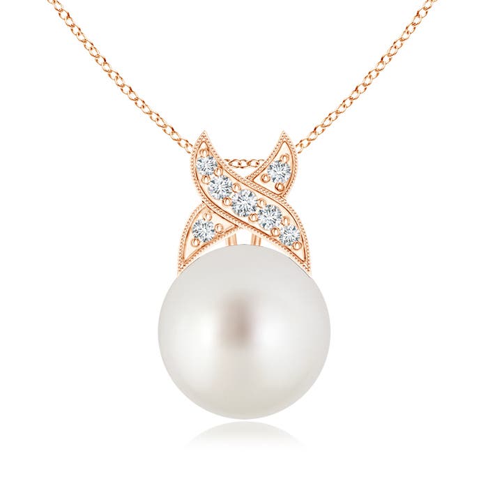 AAA - South Sea Cultured Pearl / 7.29 CT / 14 KT Rose Gold