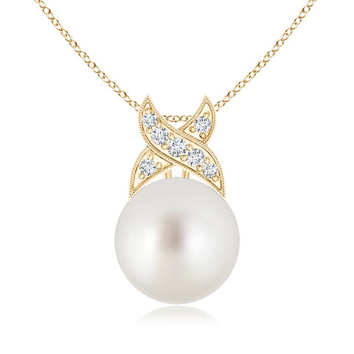 AAA - South Sea Cultured Pearl / 7.29 CT / 14 KT Yellow Gold