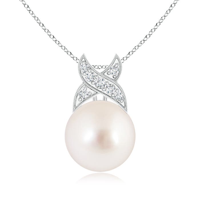 AAAA - South Sea Cultured Pearl / 7.29 CT / 14 KT White Gold