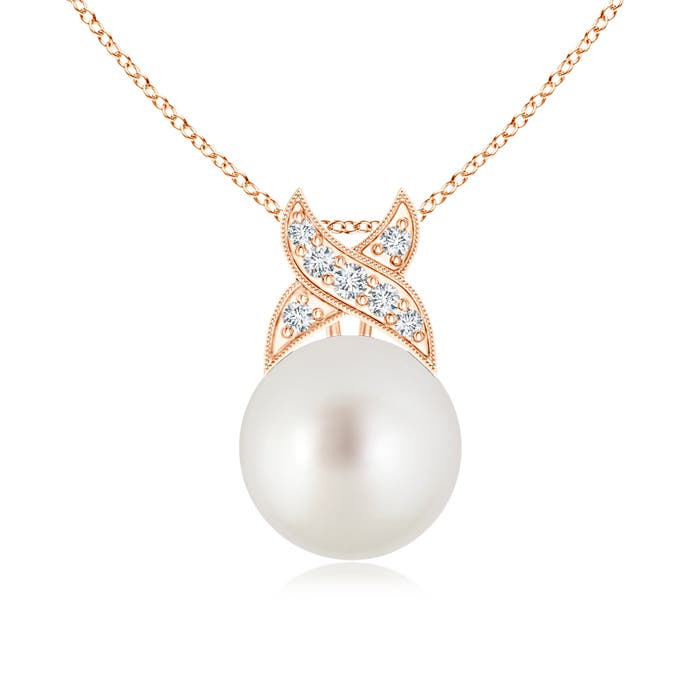 AAA - South Sea Cultured Pearl / 5.31 CT / 14 KT Rose Gold