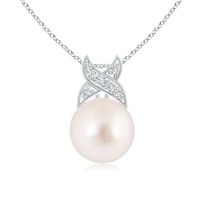 AAAA - South Sea Cultured Pearl / 5.31 CT / 14 KT White Gold