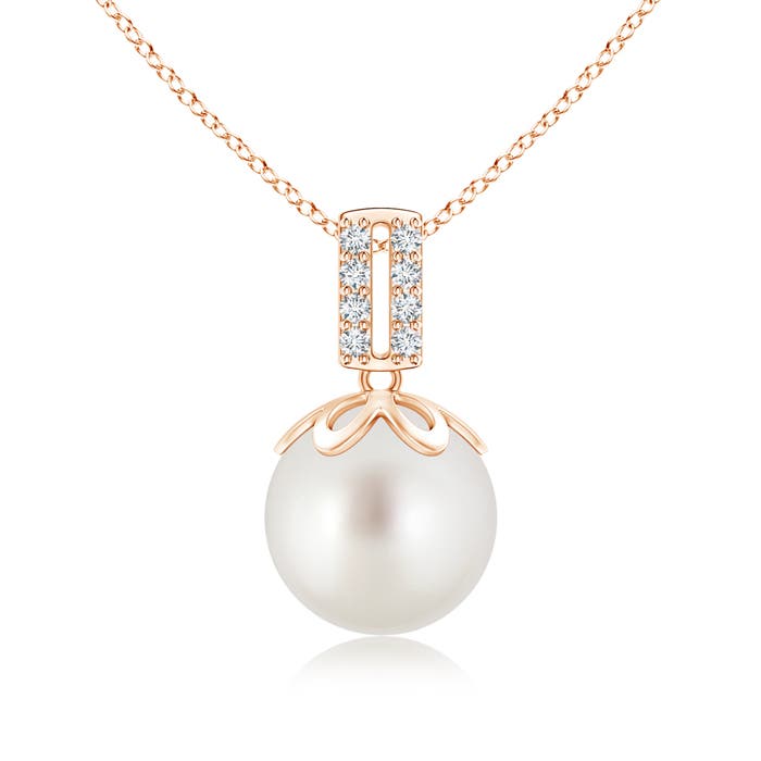 AAA - South Sea Cultured Pearl / 7.28 CT / 14 KT Rose Gold